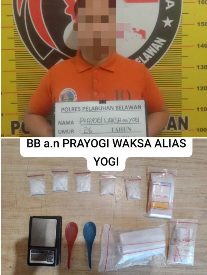 Sat Narkoba Polres Pelabuhan Belawan Tangkap Pengedar Sabu di Jalan Selebes Belawan