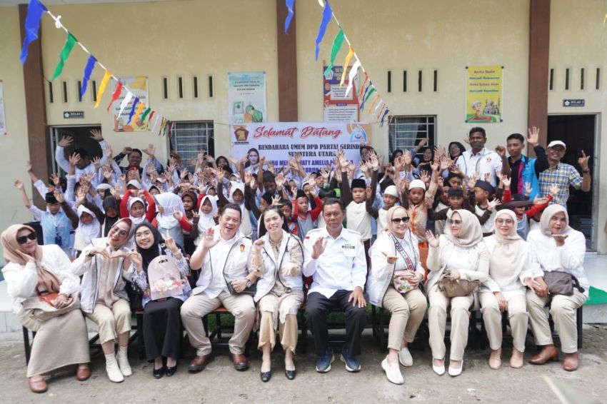 DPD Gerindra Sumut Kunjungi Yayasan Salam Al Rifal, Dukung Pendidikan Anak Usia Dini