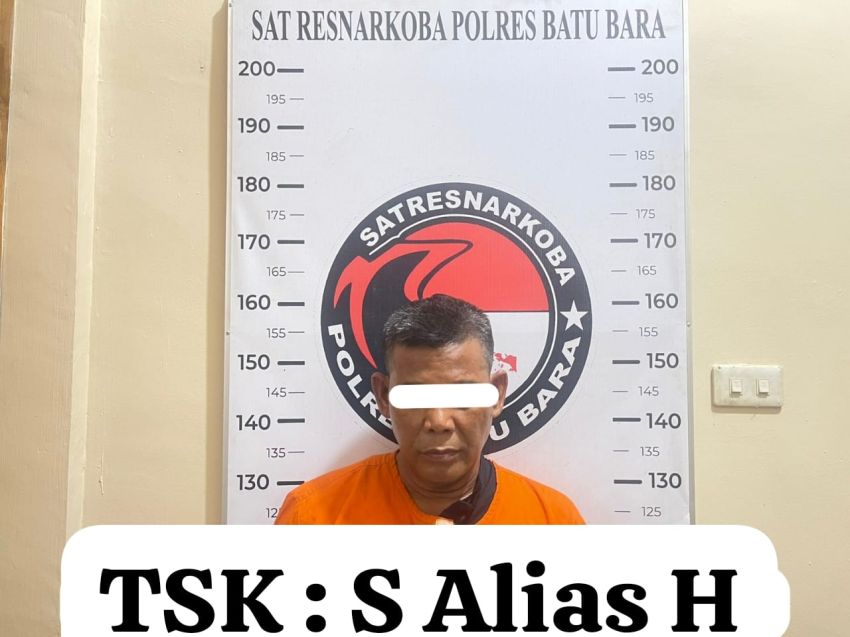 Atas Kepemilikan 9 Paket Sabu Warga Desa Guntung Diringkus Satres Narkoba Polres Batu Bara
