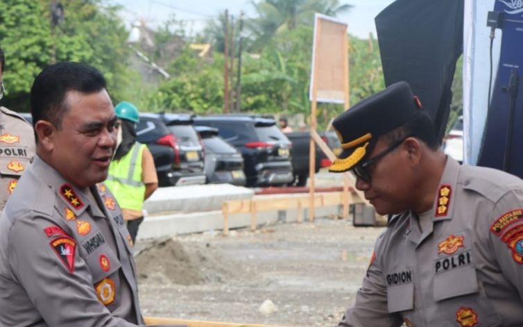 Kapolrestabes Medan Dampingi Kapoldasu saat Groundbreaking Ketahanan Pangan