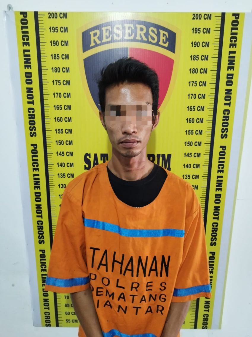 Gara-gara Cemburu, Seorang Pria Nekat Bunuh Pacarnya di Hotel, Pelakunya Ditahan Polres Pematangsiantar