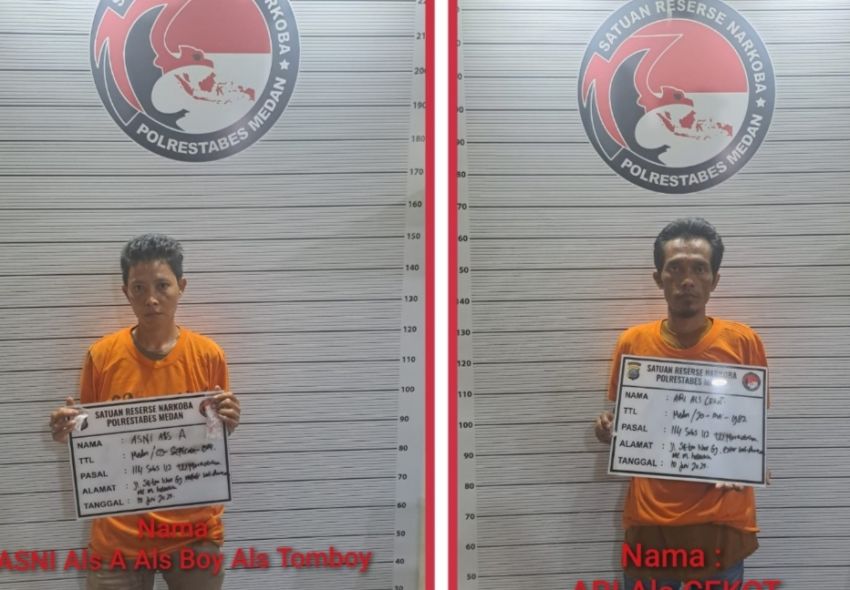 Polrestabes Medan Selamatkan 330 Jiwa dari Bahaya Narkoba : Dua Kurir Sabu Diciduk