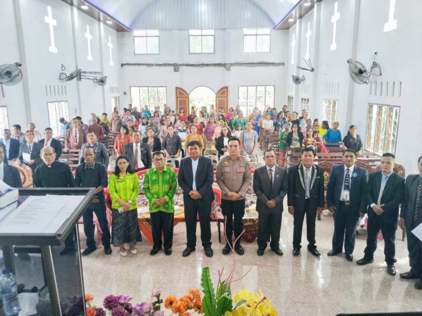 Polsek Tanjung Beringin Hadiri Perayaan Pentakosta PGPI Serdang Bedagai 2025