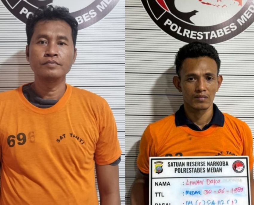 Polrestabes Medan Ringkus Dua Pengedar, 119 Gram Sabu dan Uang Rp 54 Juta Disita