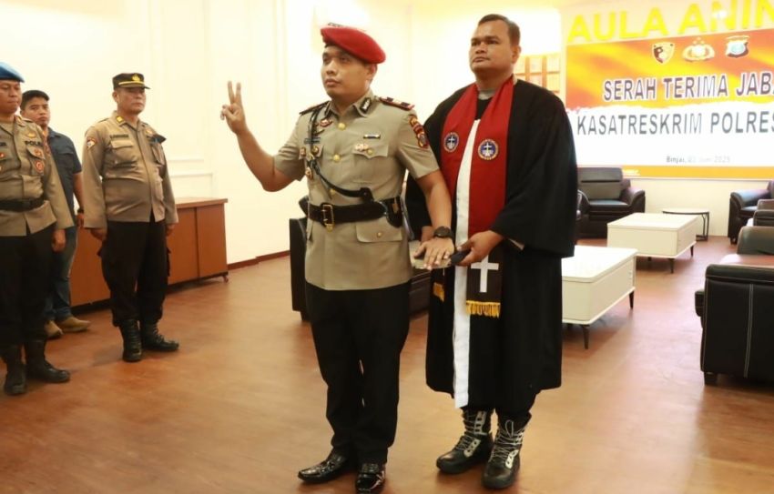 Kapolres Binjai Serah Terimakan Jabatan Kasat Reskrim Polres Binjai