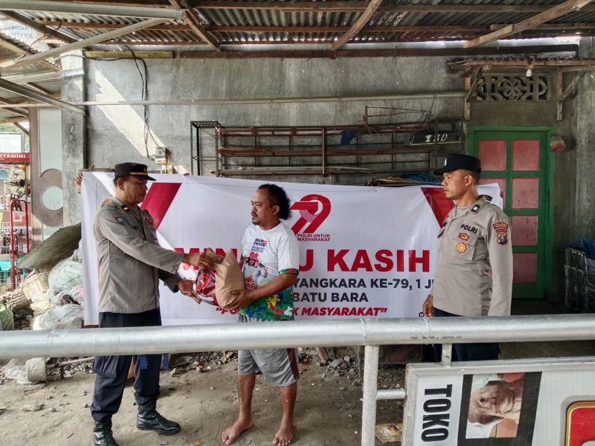 Sambut HUT Bhayangkara ke-79, Polres Batu Bara Gelar Minggu Kasih