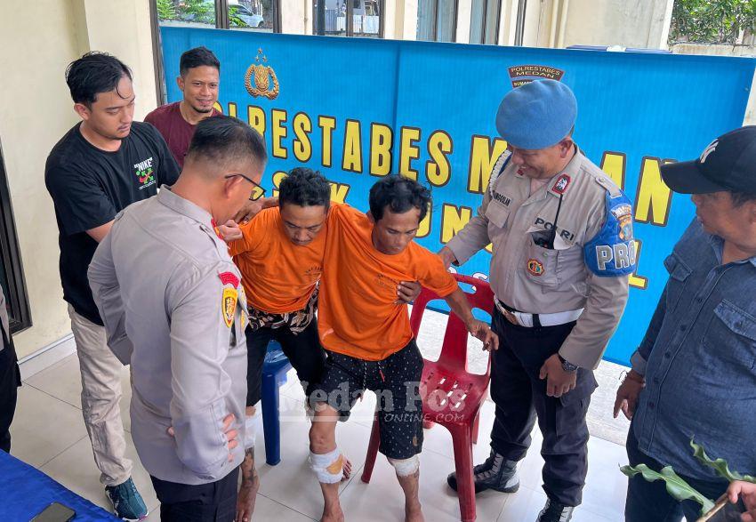 2 Residivis Bongkar Rumah di Medan Berjalan Ngesot Usai Kedua Kaki Pelaku Ditembak Polisi