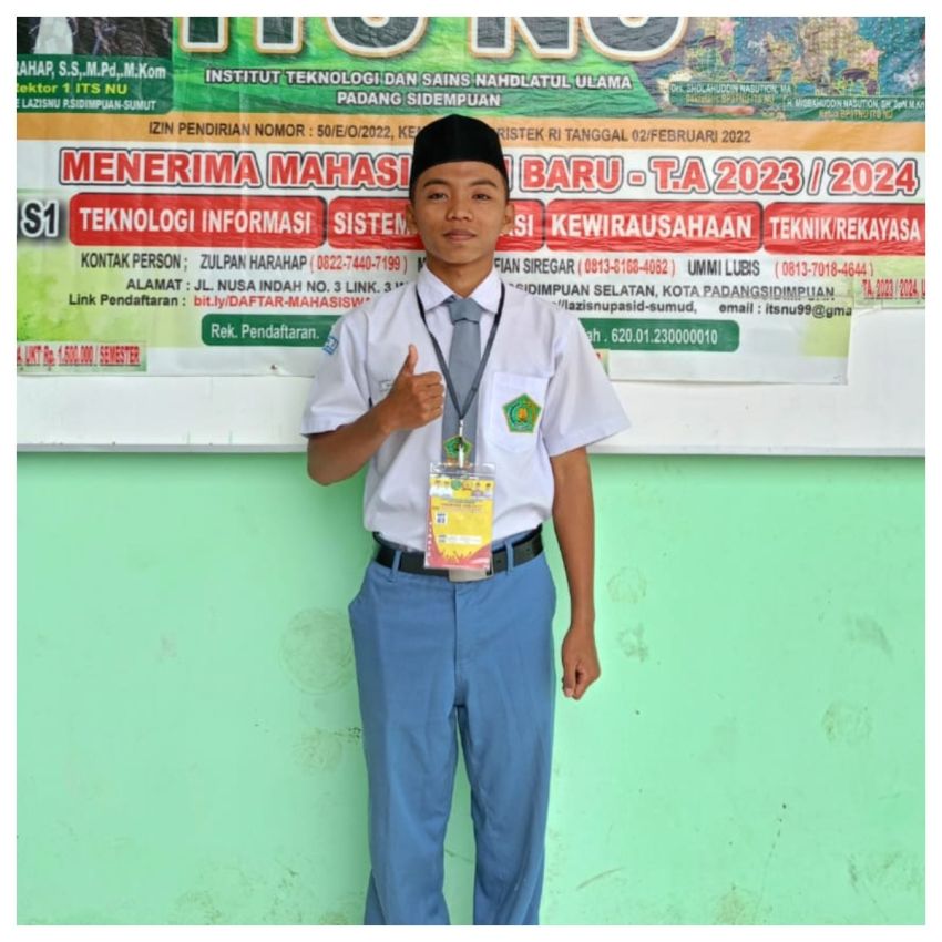Said Dzaki, Alumni MAN 2 Padangsidimpuan Berhasil Tembus Universitas Al Azhar Kairo