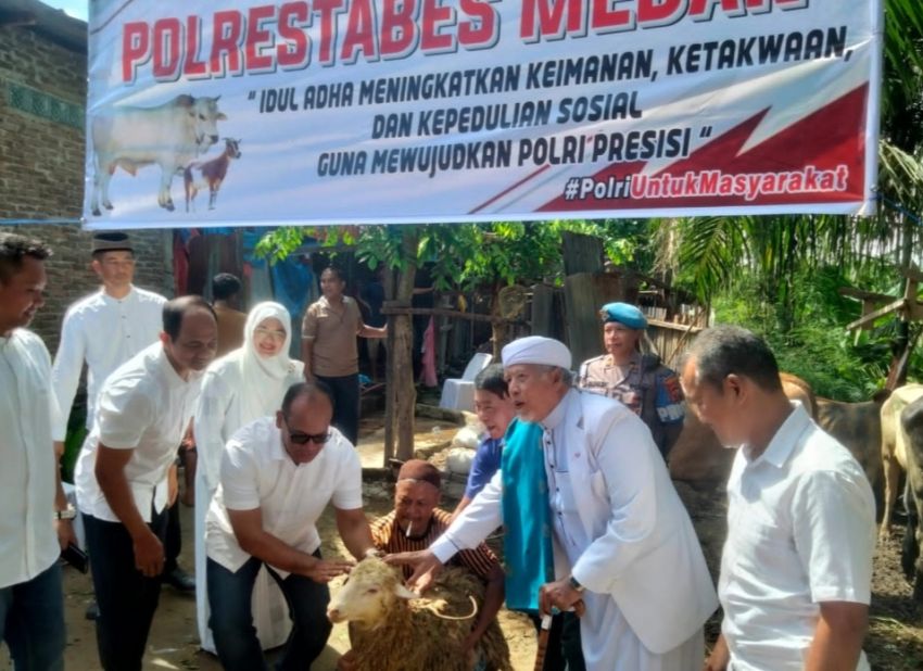 Polrestabes Medan Sembelih 17 Hewan Kurban, Zulfikar Hajar : Semoga Gidion Cepat "Pecah Bintang"