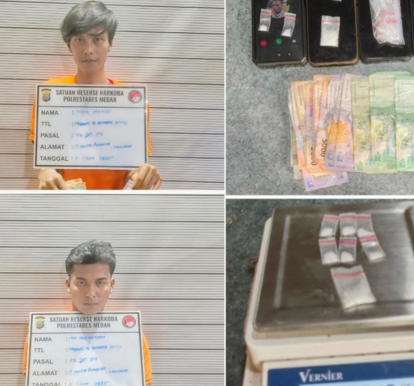 Satres Narkoba Polrestabes Medan Ringkus Dua Pengedar Sabu Pantai Rambung