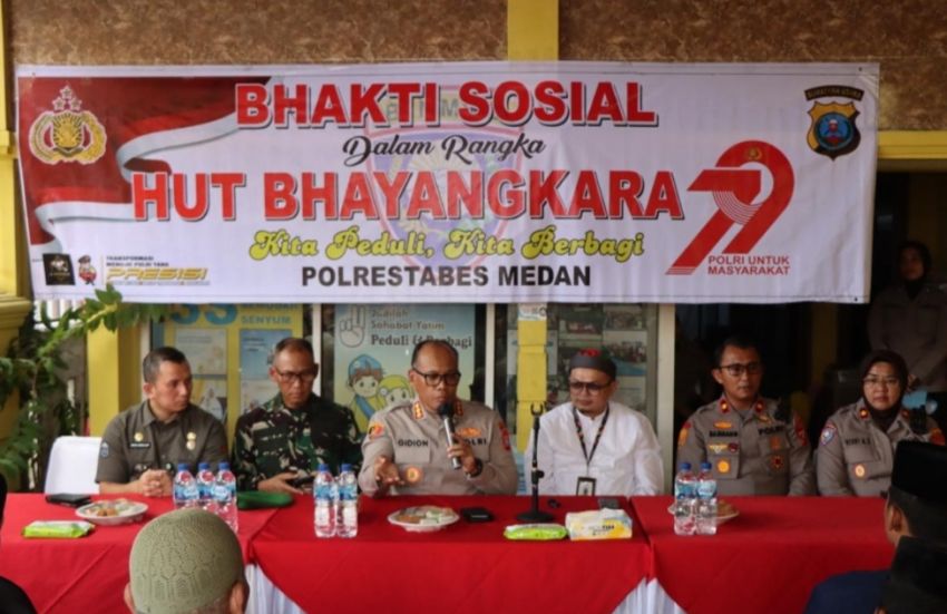 Polrestabes Medan Aksi Peduli dan Berbagi di PA Sahabat Yatim Indonesia