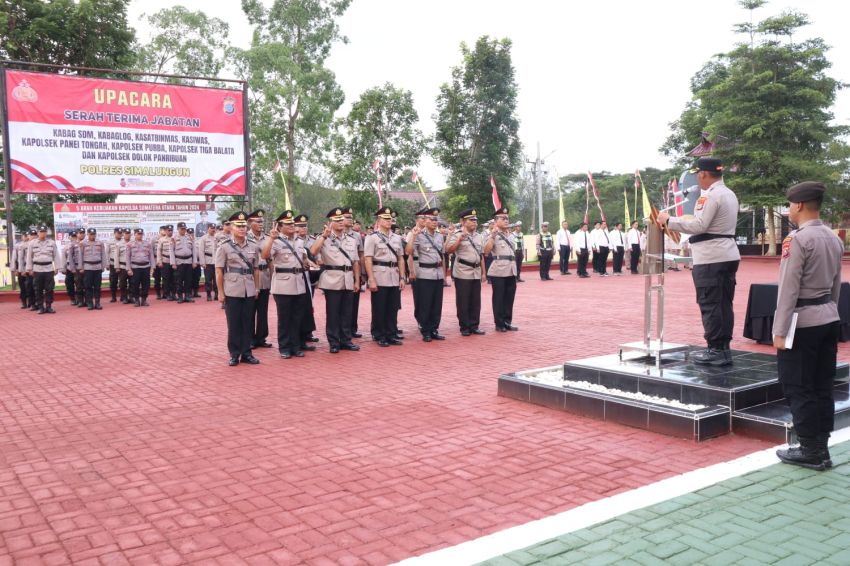 Kapolres Simalungun Sertijabkan Kabag, Kasat & Kapolsek