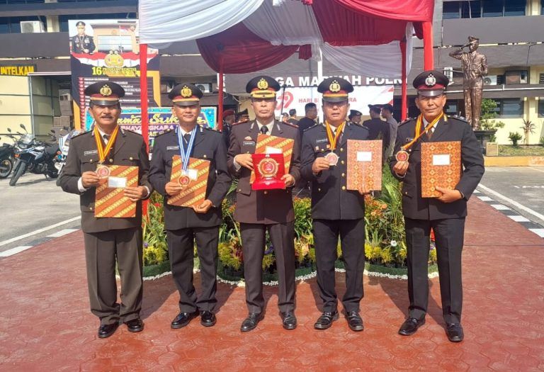 Kapolsek Pancurbatu Borong Sejumlah Penghargaan HUT Bhayangkara ke 79