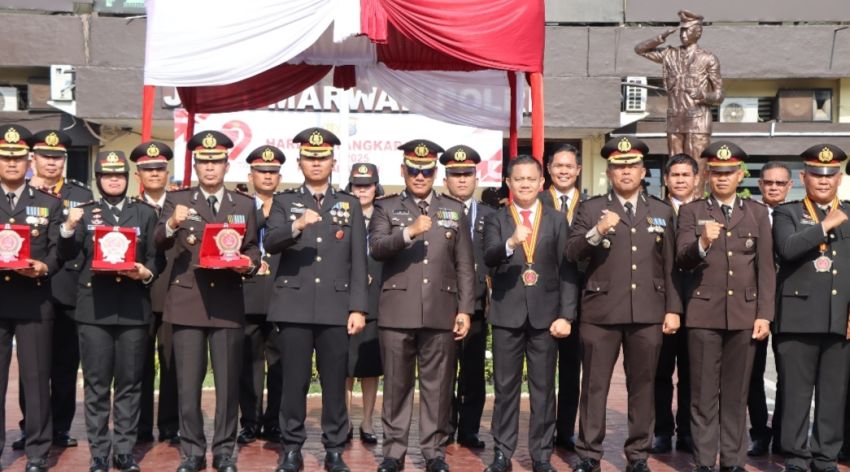 Puncak HUT Byangkara ke 79, 82 Personel Polrestabes Medan Terima Reward