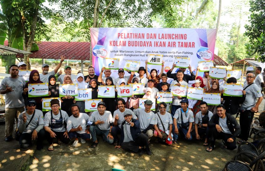 Wartawan Mancing Indonesia Gelar Pelatihan dan launching kolam Budidaya Ikan Bawal Air Tawar untuk Wartawan, Umum dan Santunan Anak Yatim