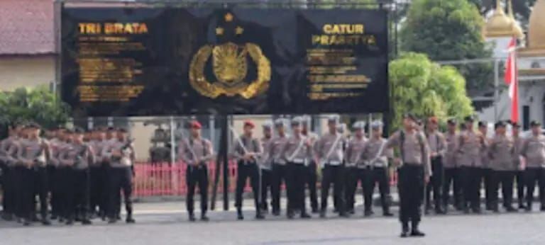 Jelang HUT Bhayangkara ke 79, Personel Polres Batu Bara Gelar Gladi Resik