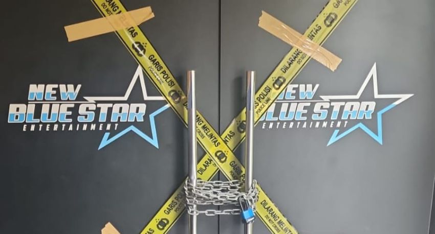 Ditengarai Tempat Hiburan Malam Peredaran Narkoba, New Blue Star Langkat Disegel Poldasu