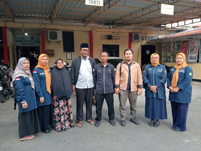 Korban Dijadikan Tersangka dan Ditahan, Paguyuban Bilal Mayat dan Penggalian Kubur Demo Polres Binjai