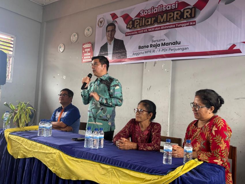 Bane Raja Manalu Sosialisasi 4 Pilar MPR RI di Pematangsiantar
