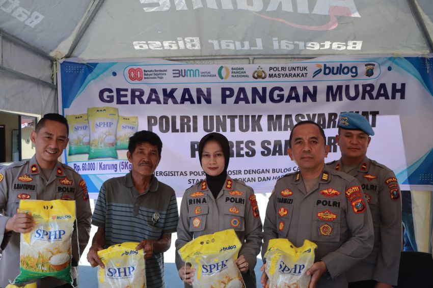 Polres Samosir Gelar Gerakan Pangan Murah Polri