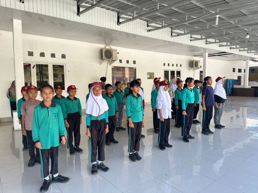 Membentuk Generasi Muda Tertib Berlalu Lintas Sejak Dini, Satlantas Polres Batu Bara Latih Polisi Cilik