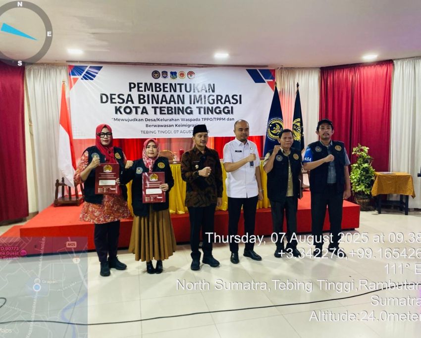 Kantor Imigrasi Kelas II TPI Pematang Siantar Bentuk 10 Desa Binaan Imigrasi di Tebing Tinggi