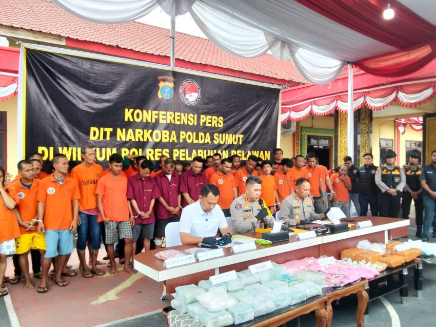 Januari-Agustus, Poldasu Tangkap  279 Tersangka Narkoba Dari Belawan