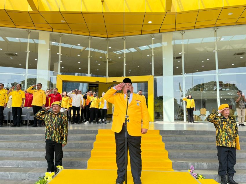 Gelar Upacara HUT ke-80 RI, Golkar Minta Militansi Kader Capai Kemenangan di Pemilu Mendatang