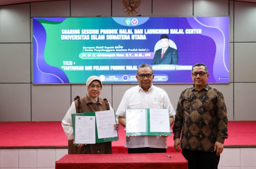 Disela-sela Peresmian dan Pengukuhan,  Kepala BPJPH Berharap Halal Centre UISU Jadi Motor Pengerak Ekosistem Halal