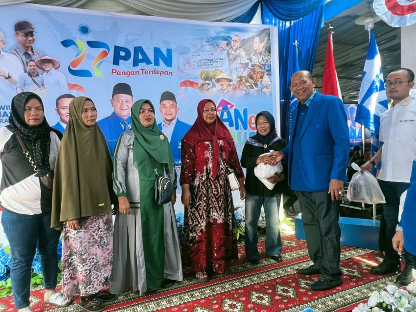 Sambut Ultah ke-27, DPW PAN Sumut Distribusikan Ribuan Paket Sembako kepada Masyarakat