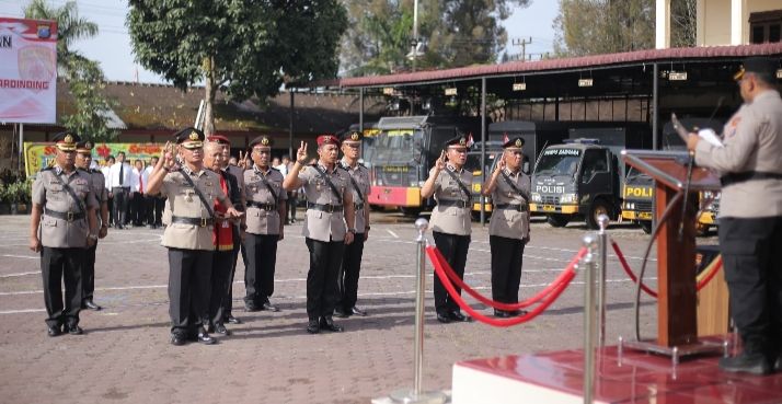 Kapolres Tanah Karo Pimpin Sertijab Pejabat Utama