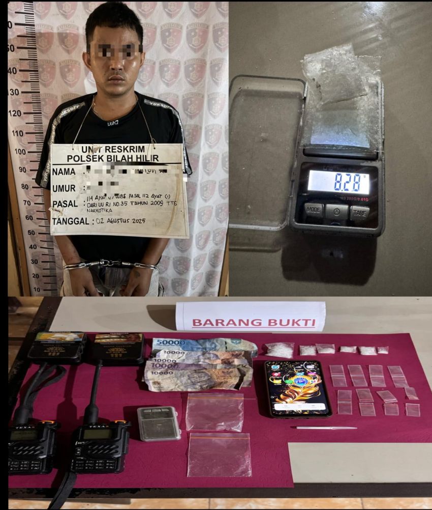 Satreskrim Polsek Bilah Hilir Bongkar Jaringan Narkoba Modus Baru Gunakan HT