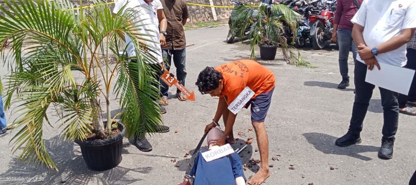 Polres Labusel Reka Ulang Perampokan Sawit Disertai Pembunuhan di Silangkitang, Korban Dihabisi Pakai Gancu