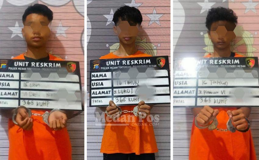 Komplotan Begal Beraksi di Medan, 3 Pelaku Anak di Bawah Umur Ditangkap