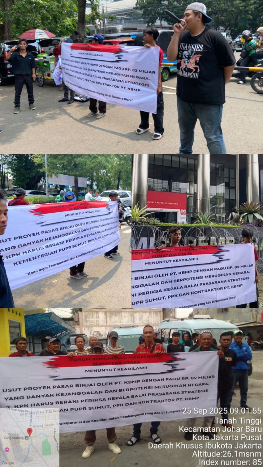 Mahasiswa Sumut Desak KPK dan Kementerian PUPR Usut Dugaan KKN Proyek Pasar Binjai Rp82 Miliar