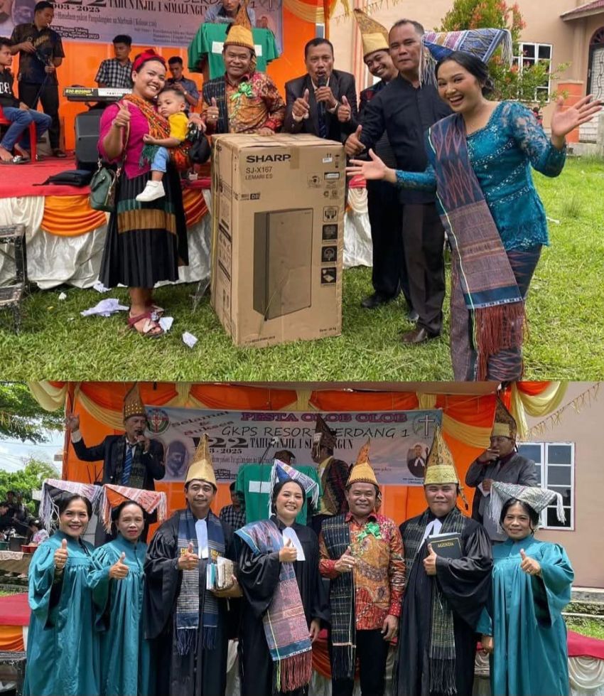 Wakil Ketua DPRD Deli Serdang Agustiawan Saragih Hadiri Pesta Olob- Olob GKPS