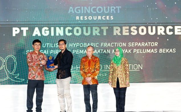 Inovasi Daur Ulang Mandiri Oli Bekas, Agincourt Resources Raih EPSA 2025