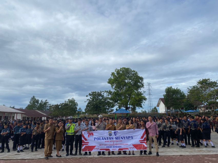 Program Polantas Menyapa, Satlantas Polres Humbahas Sosialisasi Tertib Berlalu Lintas
