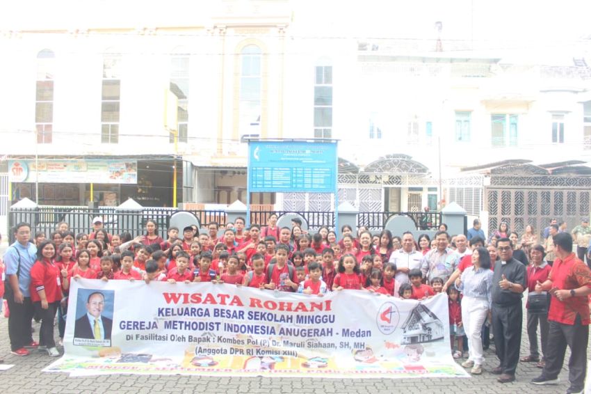 Lagi, Anggota DPR RI Maruli Siahaan Beri Fasilitas Wahana Hill Park Wisata Rohani  Anak Sekolah Minggu GMI Anugerah