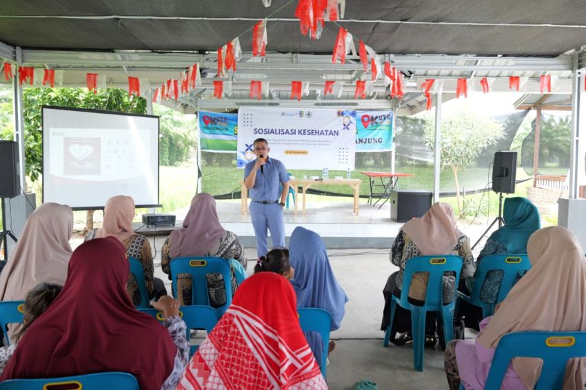 INALUM dan Puskesmas Sei Suka Lakukan Sosialisasi Perilaku Hidup Bersih dan Sehat Kepada Warga Kuala Tanjung