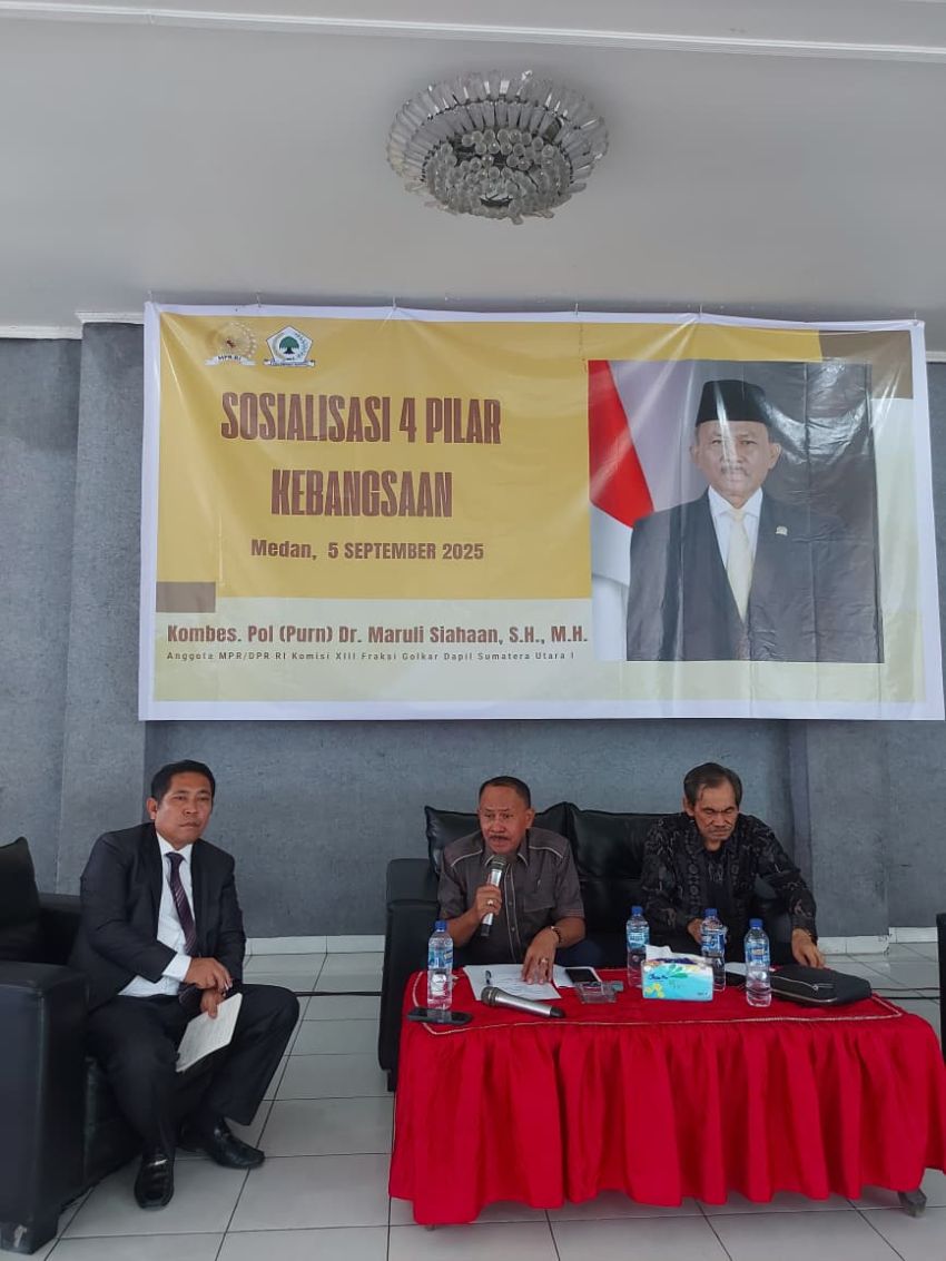 Anggota MPR/DPR RI Maruli Siahaan Sosialisasi Empat Pilar Kebangsaan Kepada Masyarakat Medan Sunggal