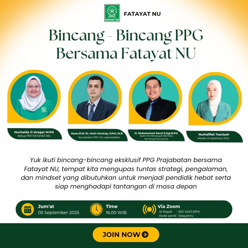 Bincang Bincang Pendidikan Profesi Guru Bersama Fatayat NU