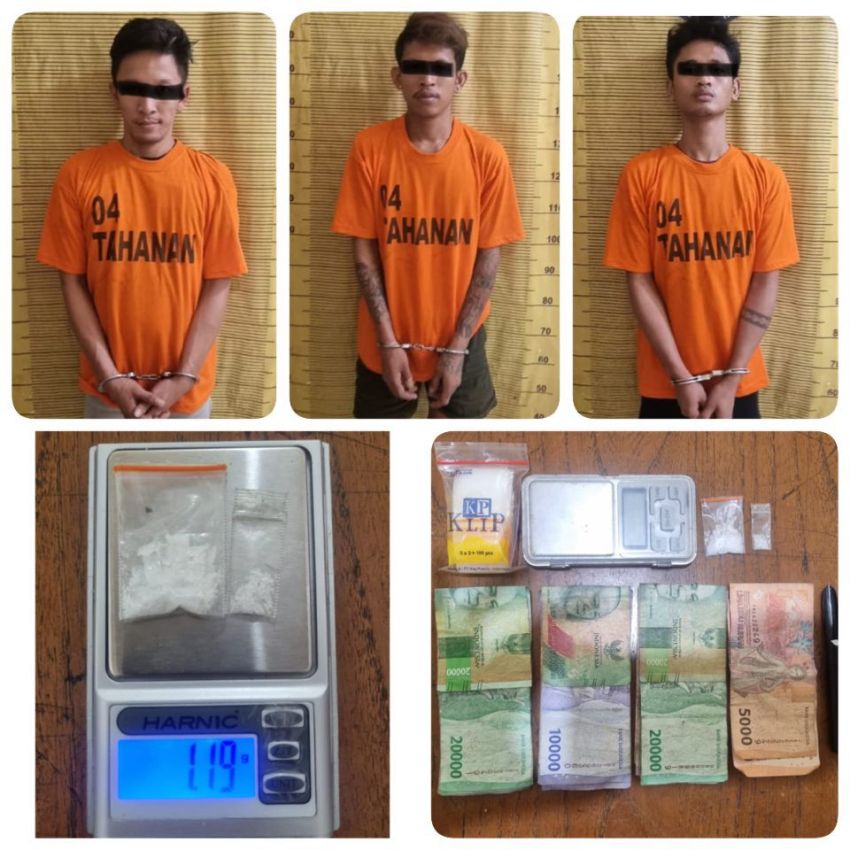 Jual Narkoba Dekat Rumah Ibadah, Tiga Orang Pria Di Gelandang Ke Polres Binjai