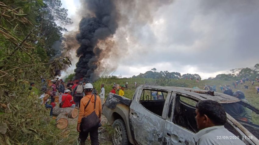 Sekelompok Massa Kembali Ganggu Operasional TPL