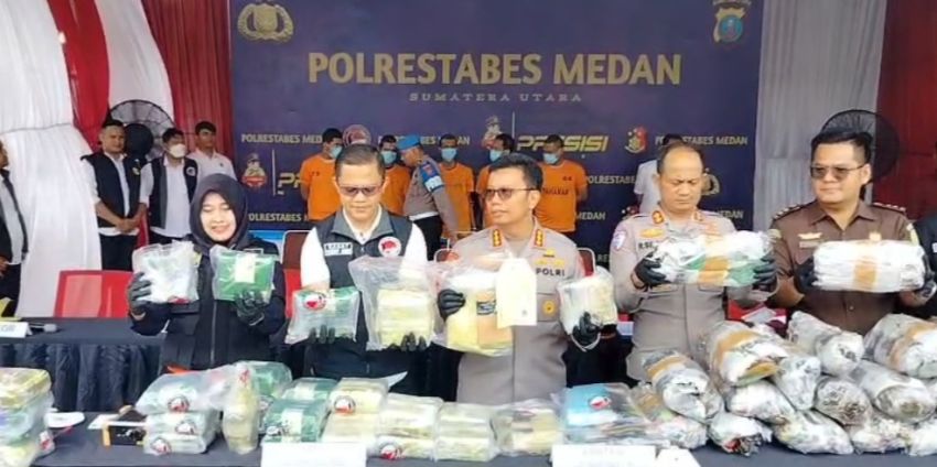 Polrestabes Medan Musnahkan 29,9 Kg Sabu, 20 Ribu XTC dan 22,9 Kg Ganja