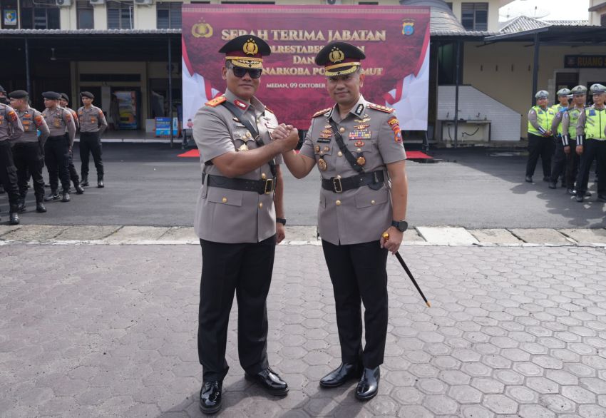 Disertijabkan Kapolda, KBP Jean Calvijn Simanjuntak Resmi Jabat Kapolrestabes Medan