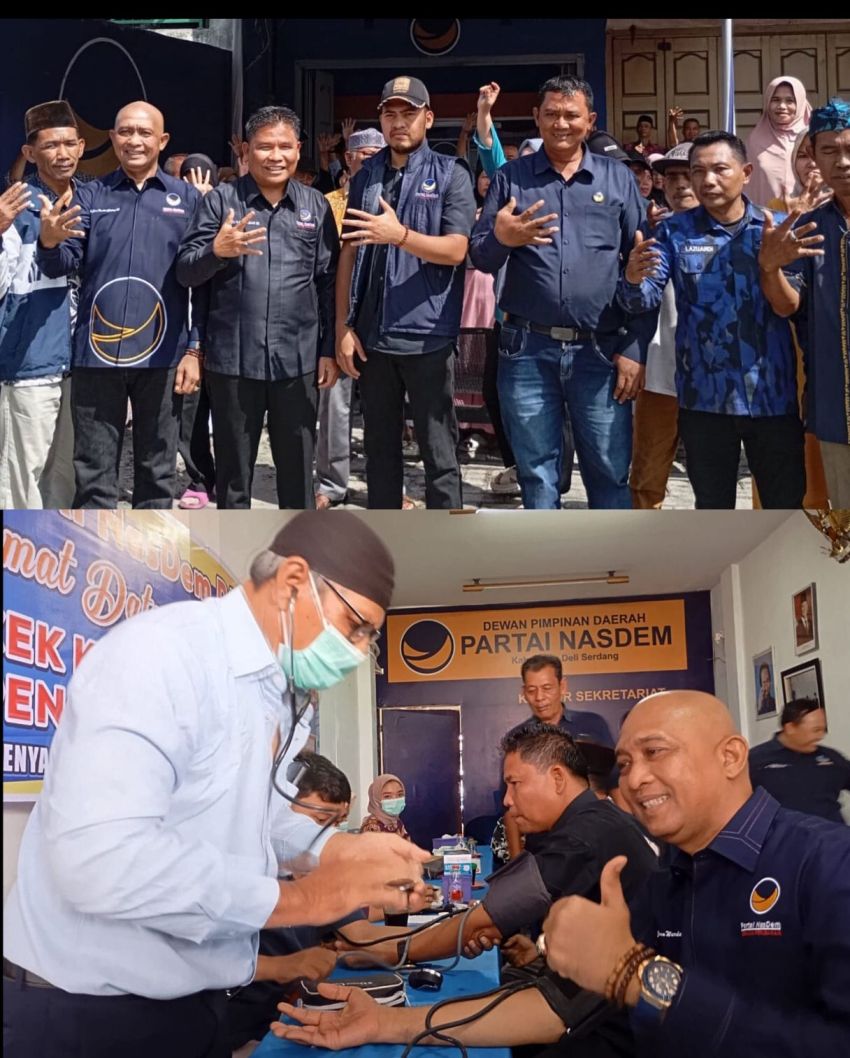 Sambut Harlah Ke 14, Partai NasDem Deli Serdang Kembali Gelar Bakti Sosial