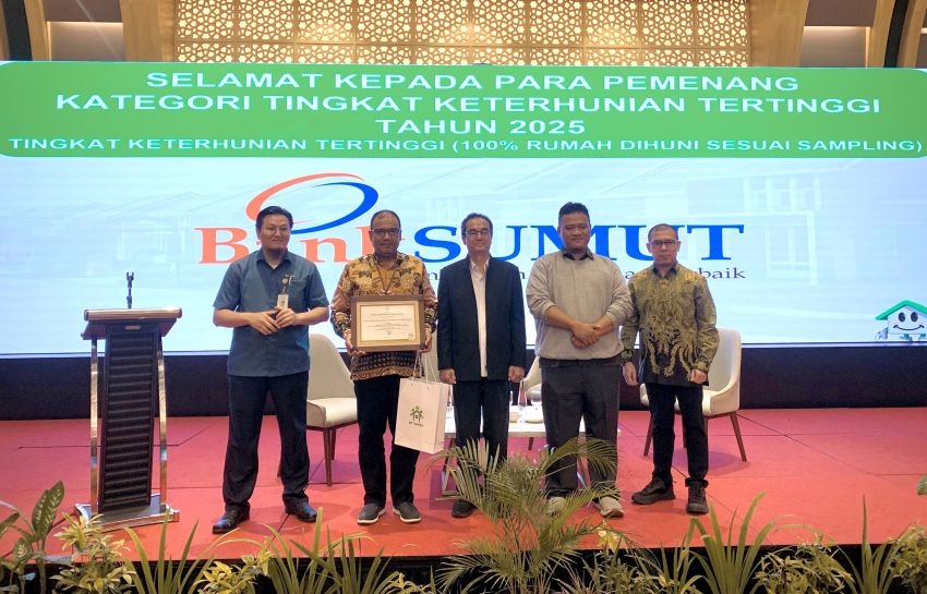 Dapat Pengakuan Nasional, Bank Sumut Raih Penghargaan Keterhunian 100 Persen dari BP Tapera
