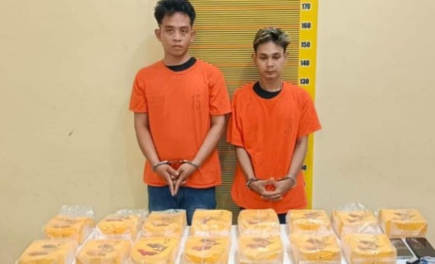 Poldasu Tangkap 2 Kurir Narkoba, 15 Kg Sabu disita