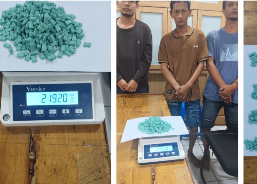 Polrestabes Medan Bongkar Jaringan XTC Payageli : 3 Pengedar Dibui, BB 500 Butir